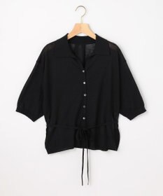 組曲 L 【先行予約・WEB限定】シアーニット 襟付き七分袖カーディガン