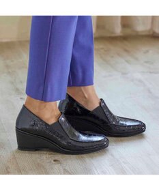 MODE ET JACOMO <D'ICI>ウェッジヒールサイドゴアスリッポンシューズ