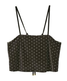 YECCA VECCA グリッタードットベロアオーバーキャミ