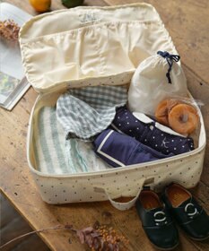 組曲 KIDS gingham K heart トラベルバッグM