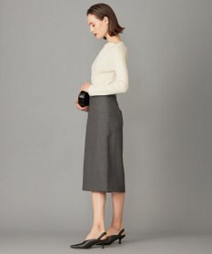 ICB L 【セットアップ対応】ウールストレッチ タイトスカート