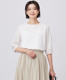 J.PRESS LADIES 【洗える】スムースジャージー 刺繍 カットソー