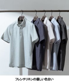 GOTAIRIKU 麻混・襟しっかり【洗える/通気性】ノルマンディーリネン ボタンダウンポロシャツ(25/26年モデル)