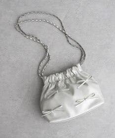 Green Parks ・ＱＵＯＮ　リボンチェーン巾着