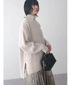 Green Parks ｍｏｋｏモール畦ニット前後差プルオーバー