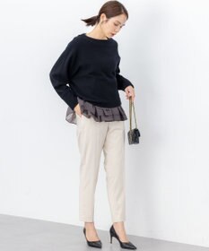 組曲 L ハンサムツイルテーパード パンツ