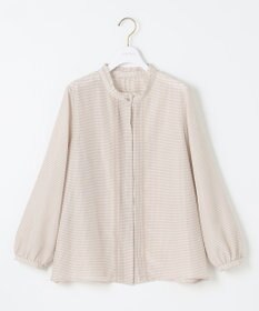 ANY SIS L 【洗える】フリルスタンドピンタック ブラウス