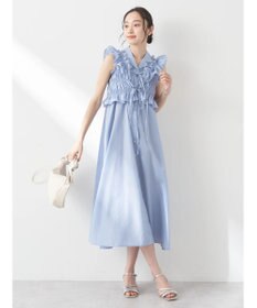 earth music&ecology ＳＥＴ２点シャーリングビスチェ×シャツワンピース