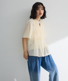 Green Parks ＳＥＴ２点マジョリカシャーリングブラウス＋タンク