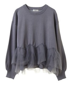 earth music&ecology チュールヘムニットプルオーバー