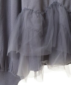 earth music&ecology チュールヘムニットプルオーバー