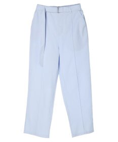 Green Parks 綿麻混バックルベルト付テーパードパンツ