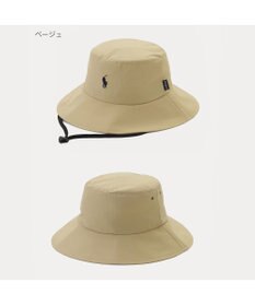 MOONBAT 【遮熱・遮光】POLO RALPH LAUREN（ポロ ラルフ ローレン）ポロポニー刺繍 リップストップ パラソルハット 帽子 あごひも付き