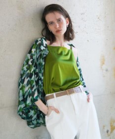 YECCA VECCA [2SET]キャミ付きシアージオメ柄シャツ