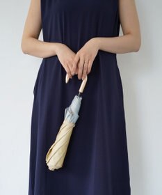 槇田商店 SCENE グログランシャンブレー ベージュ 折りたたみ傘