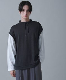 WEGO フェイクレイヤードモックネックベストT（LS）