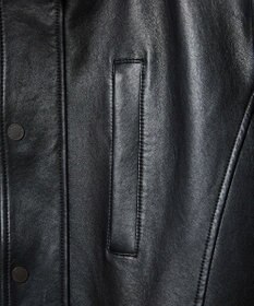 JOSEPH ABBOUD ベジタブルラムスキンレザーコート