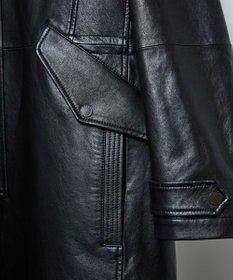 JOSEPH ABBOUD ベジタブルラムスキンレザーコート