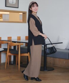 Tiaclasse 【2点セット】ニットトップス＋スカートセットアップ