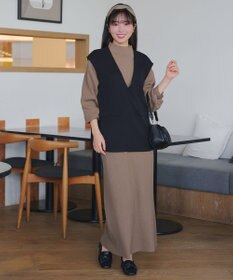 Tiaclasse 【2点セット】ニットトップス＋スカートセットアップ