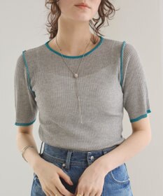 WEGO 【ANGIE VINTAGE】配色デザインリブニット