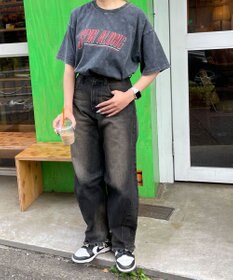 WEGO 【綿100%】ヴィンテージウォッシュグラフィックTシャツ