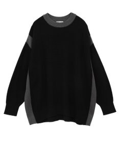 CRAFT STANDARD BOUTIQUE 洗える/とてもち配色ニットプルオーバー/24AW