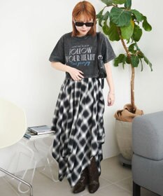 WEGO ヴィンテージウォッシュグラフィックショートT