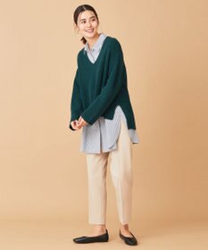 ANY ウールブレンドバルキーニット Vネック