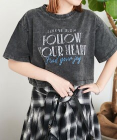 WEGO ヴィンテージウォッシュグラフィックショートT