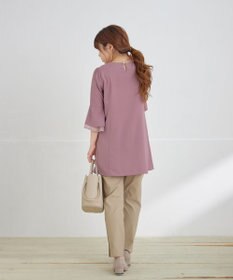 Tiaclasse L 【洗える】ストレッチサイドラインパンツ