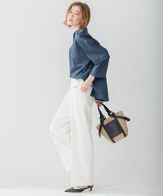 23区 S 【洗える】コンパクトコットンツイル スキッパー シャツ