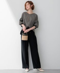 23区 S 【新色追加/洗える】スムースデザイン パフスリーブ カットソー