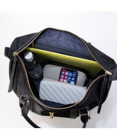 UNBILLION ペルケ perche / ナイロン×牛革かぶせジェムストーントートバッグ