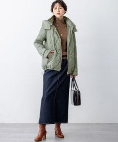 23区 L 【見上愛さん着用/VERY掲載/洗える】ウーステッドウール リブタートル ボーダー ニット