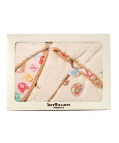 MIKI HOUSE HOT BISCUITS 裏ボアフリース リバーシブル総柄マントギフトセット【BOX付き】