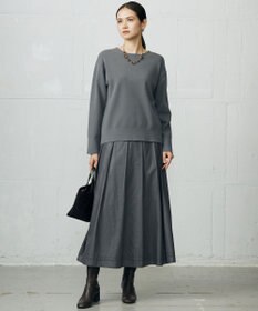 自由区 L 【カタログ掲載】レーヨンストレッチベーシックシルエット ニット