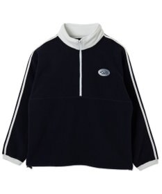 WEGO フリース　ワンポイントハーフZIPプルオーバー