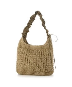 UNBILLION カシュカシュ cachecache / ドロストフリルハンドル地柄編みトート カゴバッグ