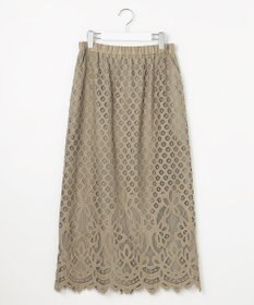 自由区 【SHIHOさん着用・こだわり素材】パネルレース スカート