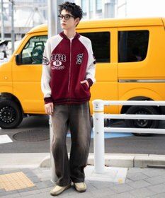 WEGO 【ユニセックス着用ITEM/MLサイズ展開】ジャガードニットスタジャン