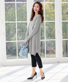 Tiaclasse L 【洗える】リラックス感のあるラグランスリーブニット