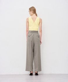 uncrave ウォッシャブルウールライクツイル ワイドパンツ