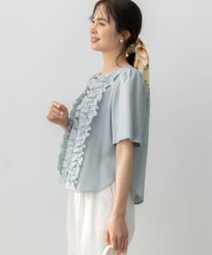 組曲 S 【WEB限定】ヴィンテージジョーゼットフリル ブラウス