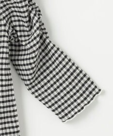 ANY KIDS シアー ギンガム 七分袖 Tシャツ