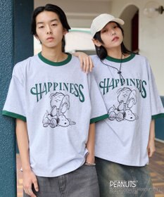 WEGO 【ユニセックス着用ITEM/MLサイズ展開】別注PEANUTSプリントT（SS）