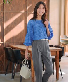 Tiaclasse シアーチェックブラウス