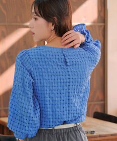 Tiaclasse シアーチェックブラウス