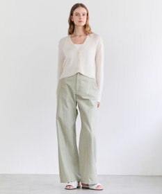 BEIGE， PREHNA / コットンツイル カービーシームワイドパンツ