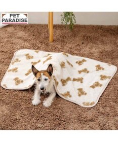 PET PARADISE ペットパラダイス くまちゃん織り ボア ブランケット